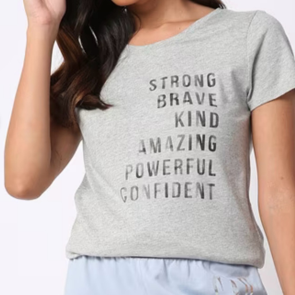 Gap Favorite Tee Gray Graphic Short Sleeve Size Medium New